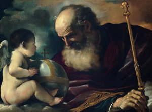 Isä Jumala ja enkeli, 1620 tekijältä Guercino