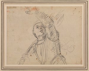 Guercino - Sotilas, sotilaan mukaan An. Carraccin Ylösnousemus, Maisons-Lafitte, RCIN 902599. tekijältä Guercino