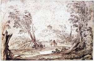 Maisema, 1600-luku tekijältä Guercino