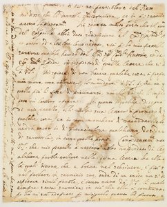 Käsikirjoitus kirje tekijältä Guercino