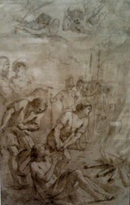 Pyhän Barnabaan marttyyrikuolema. tekijältä Guercino
