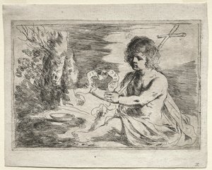 Pyhä Johannes Kastaja, 1650-luku. tekijältä Guercino