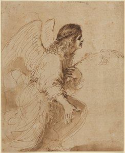 Enkeli ilmestyksessä tekijältä Guercino