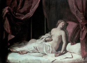 Kleopatran kuolema, 1648 tekijältä Guercino