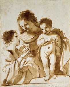 Pyhän Katariinan mystinen häät, 1618-1619 tekijältä Guercino