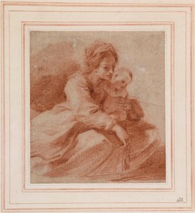Die Jungfrau und das Kind (für die Madonna del Carmine, die einem Karmeliter ein Skapulier überreicht, in der Pinacoteca Civica von Cento, ca. 1615)