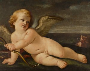 Amor jousineen, n. 1595-1642 (öljy kankaalle)