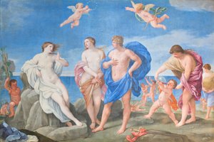 Ariadne ja Bacchus (öljy kankaalle) tekijältä Guido Reni