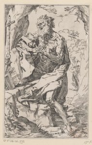 Pyhä Hieronymus erämaassa tekijältä Guido Reni