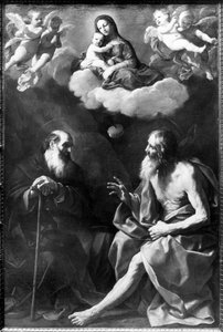 Erakot Paavali ja Antonius autiomaassa tekijältä Guido Reni