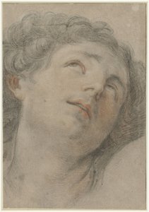 Saint Sebastianin pää, joka katsoo ylöspäin tekijältä Guido Reni