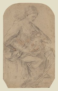 Syntymä (etusivu); turbaanipäinen nainen (kääntöpuoli). tekijältä Guido Reni