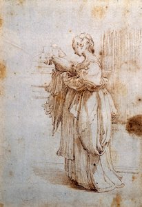 Nainen tyynyllä tekijältä Guido Reni