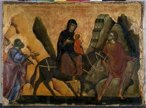 Lento Egyptiin (tempera puulla)