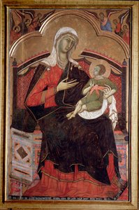 Neitsyt lapsen kanssa Neitsyt Maria Jeesuksen lapsen kanssa - Guido da Sienan maalaus (toimii 1260-1280)