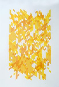 Dekonstruktio N°14, 2014 (tussi paperille) tekijältä Guilherme Pontes