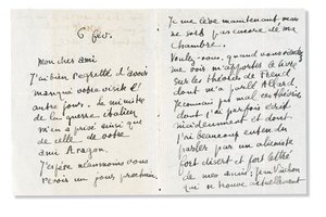 Nimikirjoituskirje Andre Bretonille, 6. helmikuuta 1918 tekijältä Guillaume Apollinaire