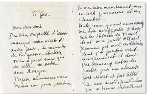 Kirje Andre Bretonille, 1918 tekijältä Guillaume Apollinaire