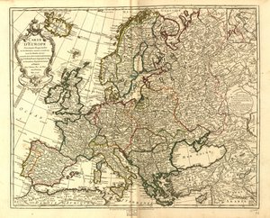 Euroopan kartta. LOC 97683588 tekijältä Guillaume Delisle