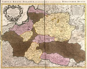 Latvia (Courland, West Zemgale), Valko-Venäjä, Ukraina (alueet: Tšerkasy, Tšernivtsi, Dnipropetrovsk, Ivano-Frankivsk, Herson, Hmelnytskyi, Kiova, Kirovohrad, Lviv, Mykolaiv, Rivne, Ternopil, Vinnytsia, Volyn, Zakarpattia, Zhytomyr), Puola ( Voivodikunta:  tekijältä Guillaume Delisle