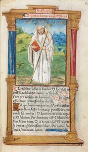 Painettu tuntikirja (Rooman käytössä): fol. 108r, Clairvaulxin pyhä Bernardin kirja. tekijältä Guillaume Le Rouge