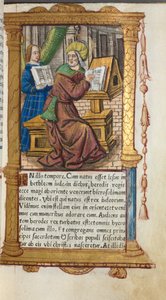 Painettu tuntikirja (Rooman käytössä): fol. 19r, Pyhä Matteus.