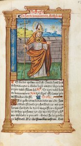 Painettu tuntikirja Rooman käyttö: fol. 107r, St. Bonaventura, 1510. tekijältä Guillaume Le Rouge