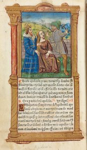 Painettu tuntikirja Rooman käyttö: fol. 111v, St. Apollonia, 1510. tekijältä Guillaume Le Rouge