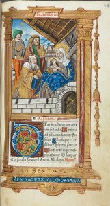 Painettu tuntikirja Rooman käyttö: fol. 38r, Maagien palvonta, 1510.