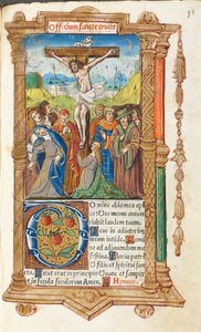 Painettu tuntikirja Rooman käyttö: fol. 55r, Ristiinnaulitseminen, 1510. tekijältä Guillaume Le Rouge