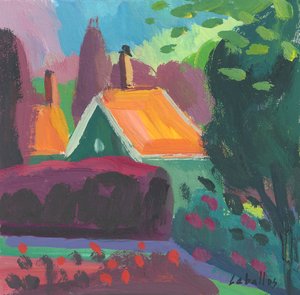Talo Hollannissa, 2010 (guassi paperille) tekijältä Guillermo Martí Ceballos