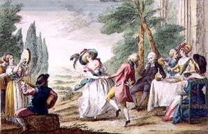 Florentine Games, the Dance (värillinen kaiverrus)