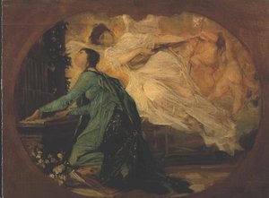 Orgelspielerin tekijältä Gustav Klimt