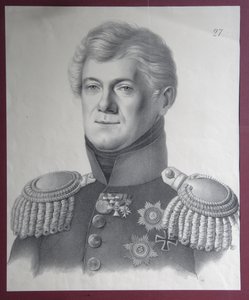 Prinssi Dmitri Vladimirovich Golitsynin muotokuva 1771-1844, 1820-luku tekijältä Gustav Adolf Hippius