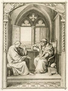 Luther lukee valitsija Johann dem Bestaendigenille (Jean I de Saxe tekijältä Gustav Ferdinand Leopold Konig