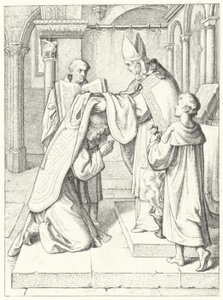 Brandenburgin piispa Jerome Scultetus asetti Martin Lutherin papiksi Erfurtin katedraalissa 3. huhtikuuta 1507 tekijältä Gustav Ferdinand Leopold Konig