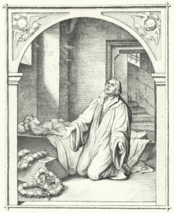 Martti Luther tyttärensä Magdalenan ruumiin kanssa, 1542