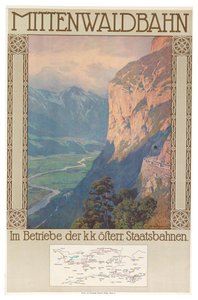 Mittenwaldin rautatie, n. 1912.