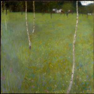 Bauernhaus mit Birken (Junge Birken) tekijältä Gustav Klimt
