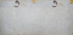 Beethoven Frieze: Onnen kaipuu - paneeli 2, vasen pitkä seinä tekijältä Gustav Klimt