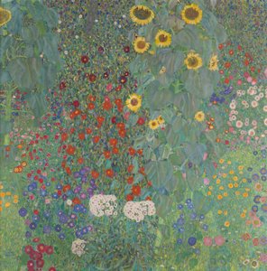 Maatilapuutarha auringonkukilla tekijältä Gustav Klimt