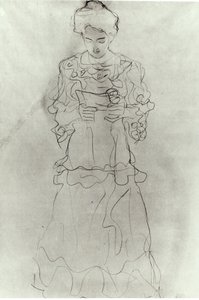 Tyttö lukee I, tekijältä Gustav Klimt