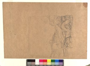 Kompositionsskizze für das Bild "Irrlichter" tekijältä Gustav Klimt