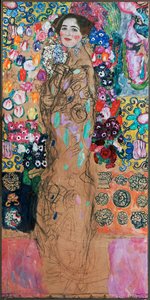 Nainen tuulettimen kanssa tekijältä Gustav Klimt
