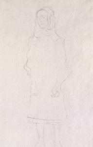 Mada Primavesi, n. 1925 (kynä kimaltelevalle japanilaiselle paperille) tekijältä Gustav Klimt