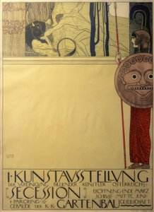 Plakat für die I. Ausstellung der Secession (zensiert)