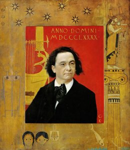 Pianisti ja säveltäjä Joseph Pembaur, 1890, muotokuva tekijältä Gustav Klimt