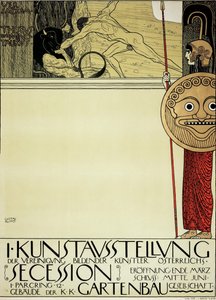 Secession Art Movementin ensimmäisen taidenäyttelyn juliste, 1898