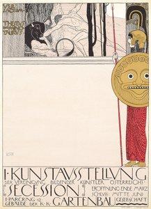 Juliste Wienin ensimmäiselle separatistinäyttelylle vuonna 1898