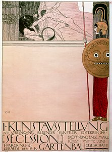 Ensimmäisen Secession-näyttelyn juliste (Theseus ja Minotauros) tekijältä Gustav Klimt